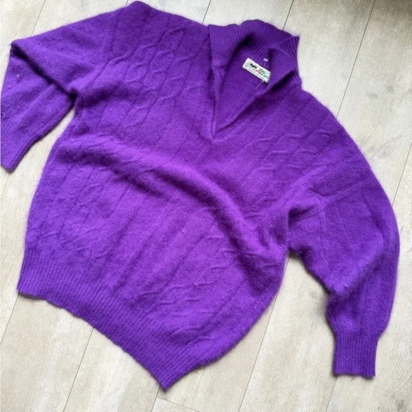 Vintage Purple Mohair Sweater - (see second photo for proper color) - Picture 1 of 6
